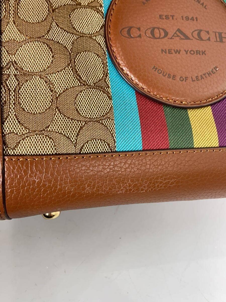 COACH Handbag Canvas Dempsey C5637 Shoulder Bag 2-Way Signature 9