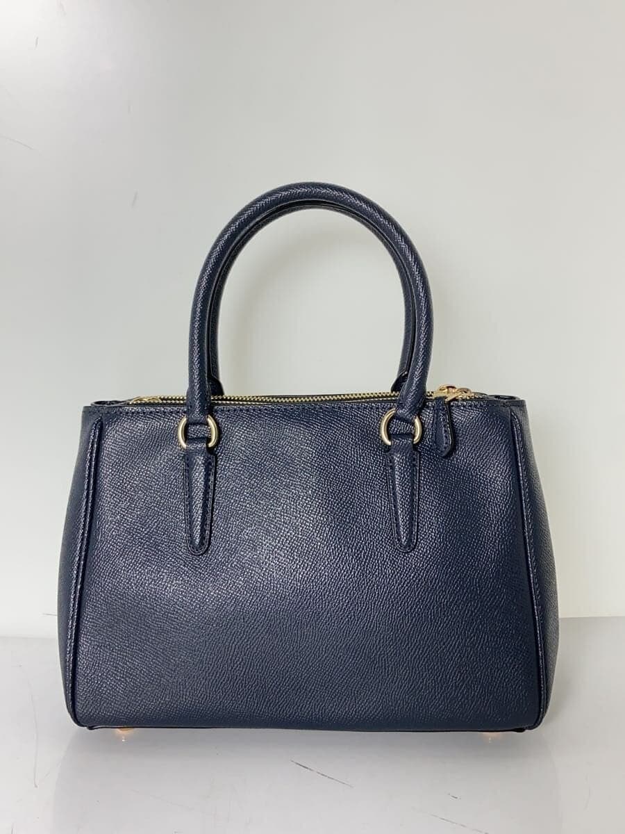 COACH Handbag Shoulder 2-Way Leather Navy F44962 3