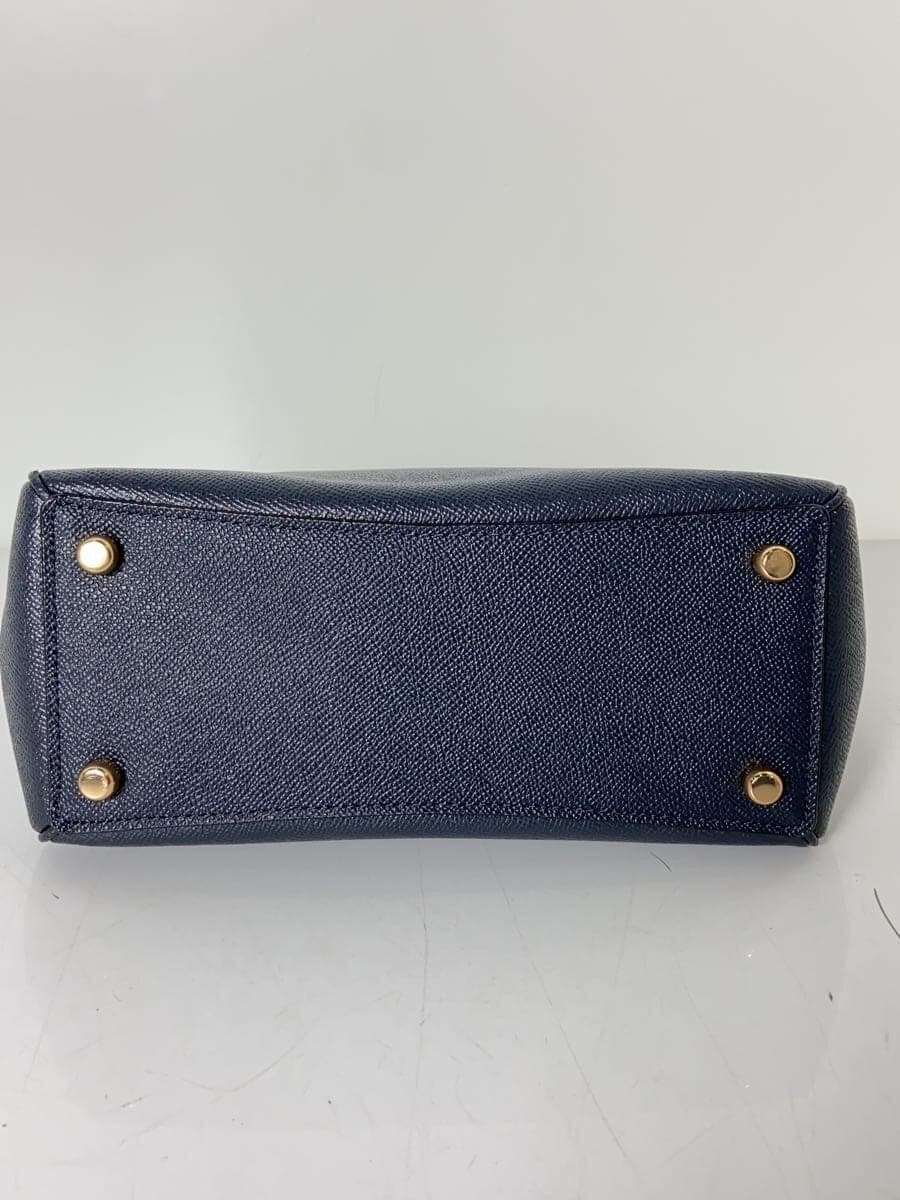 COACH Handbag Shoulder 2-Way Leather Navy F44962 4