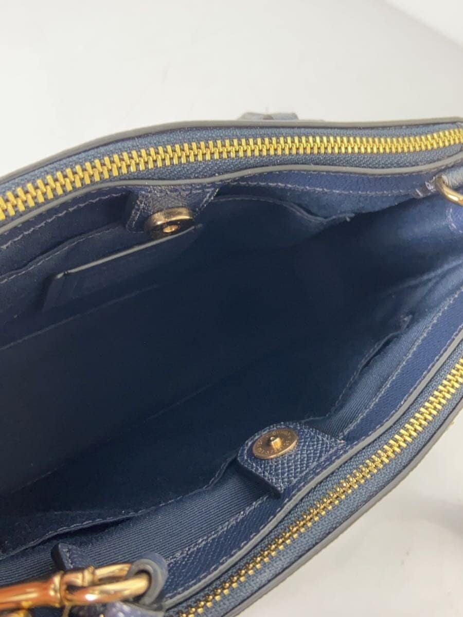 COACH Handbag Shoulder 2-Way Leather Navy F44962 6