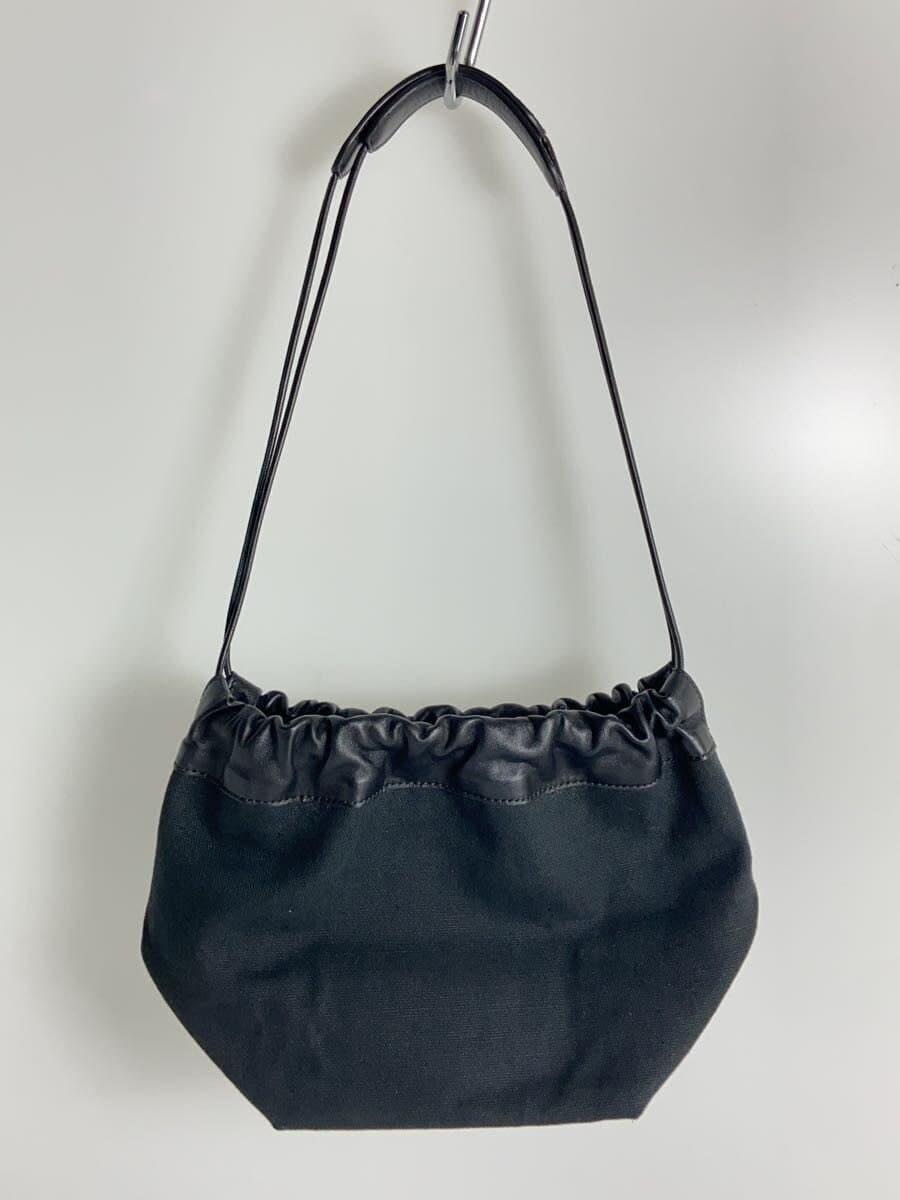 JIL SANDER handbag canvas BLK plain DUMPING BUCKET BAG drawstring 3