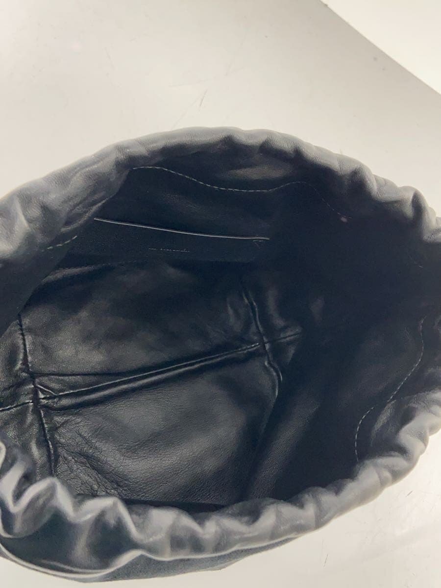 JIL SANDER handbag canvas BLK plain DUMPING BUCKET BAG drawstring 6
