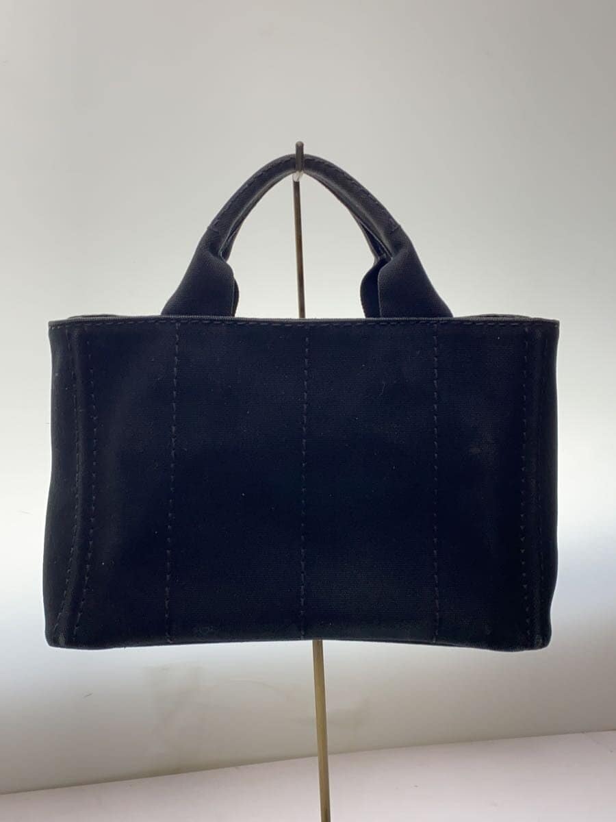 PRADA Handbag Canvas BLK Solid 3