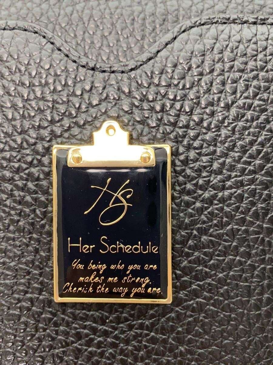 Her Schedule Shoulder Bag Leather BLK Solid 4
