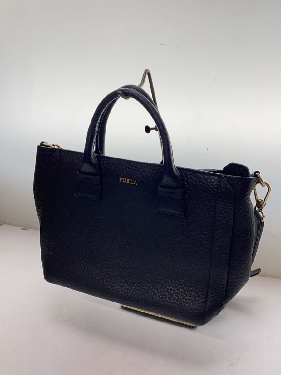 FURLA Shoulder Bag Leather BLK 2