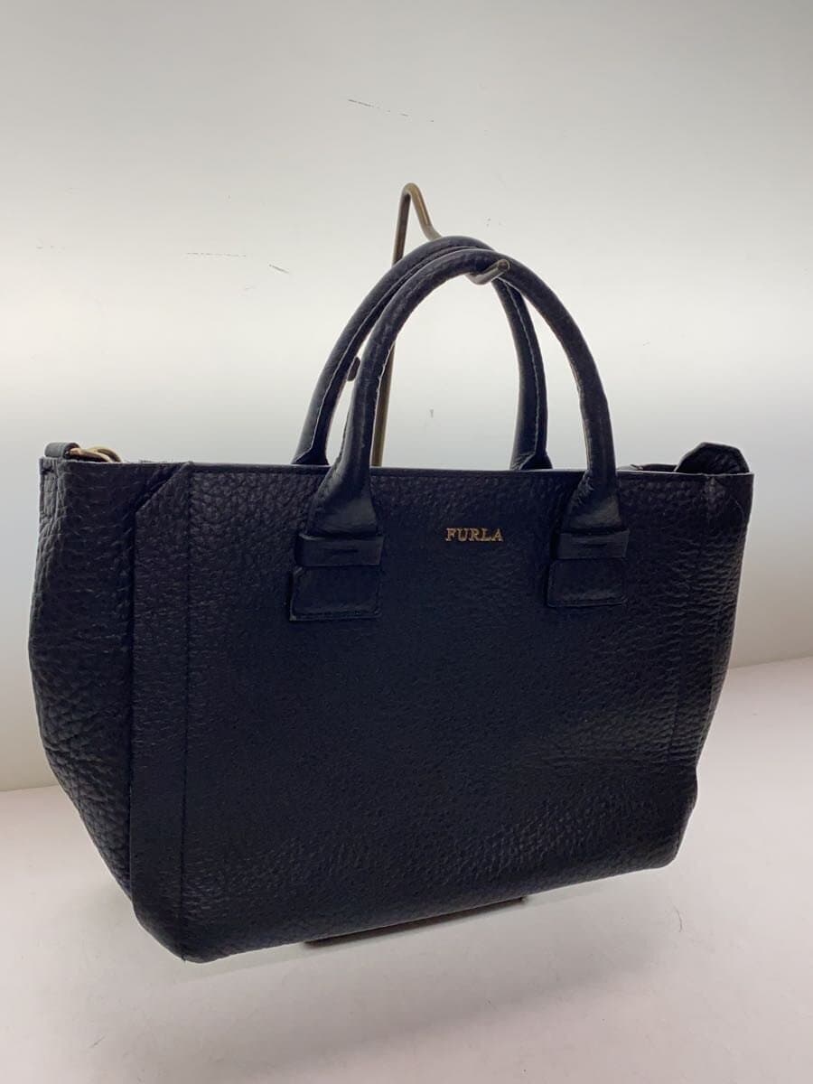 FURLA Shoulder Bag Leather BLK 3