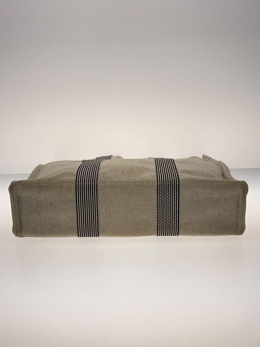 HERMES Tote Bag Cotton GRY Consider Condition 4