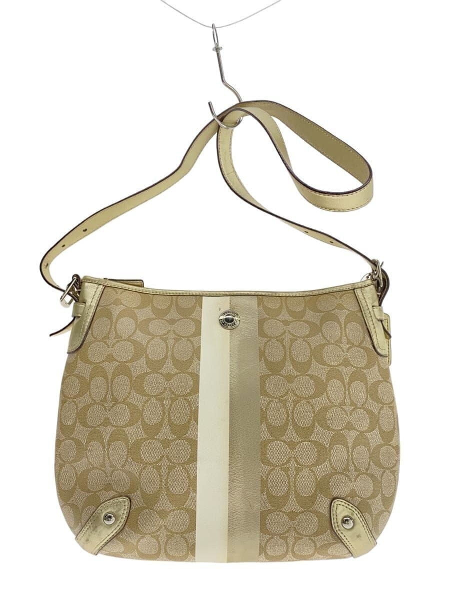 COACH Shoulder Bag BEG All Over Pattern F16876