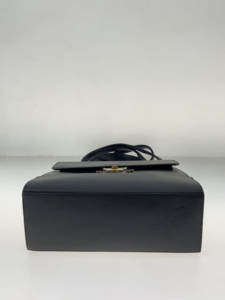 FURLA Shoulder Bag Leather BLK 4