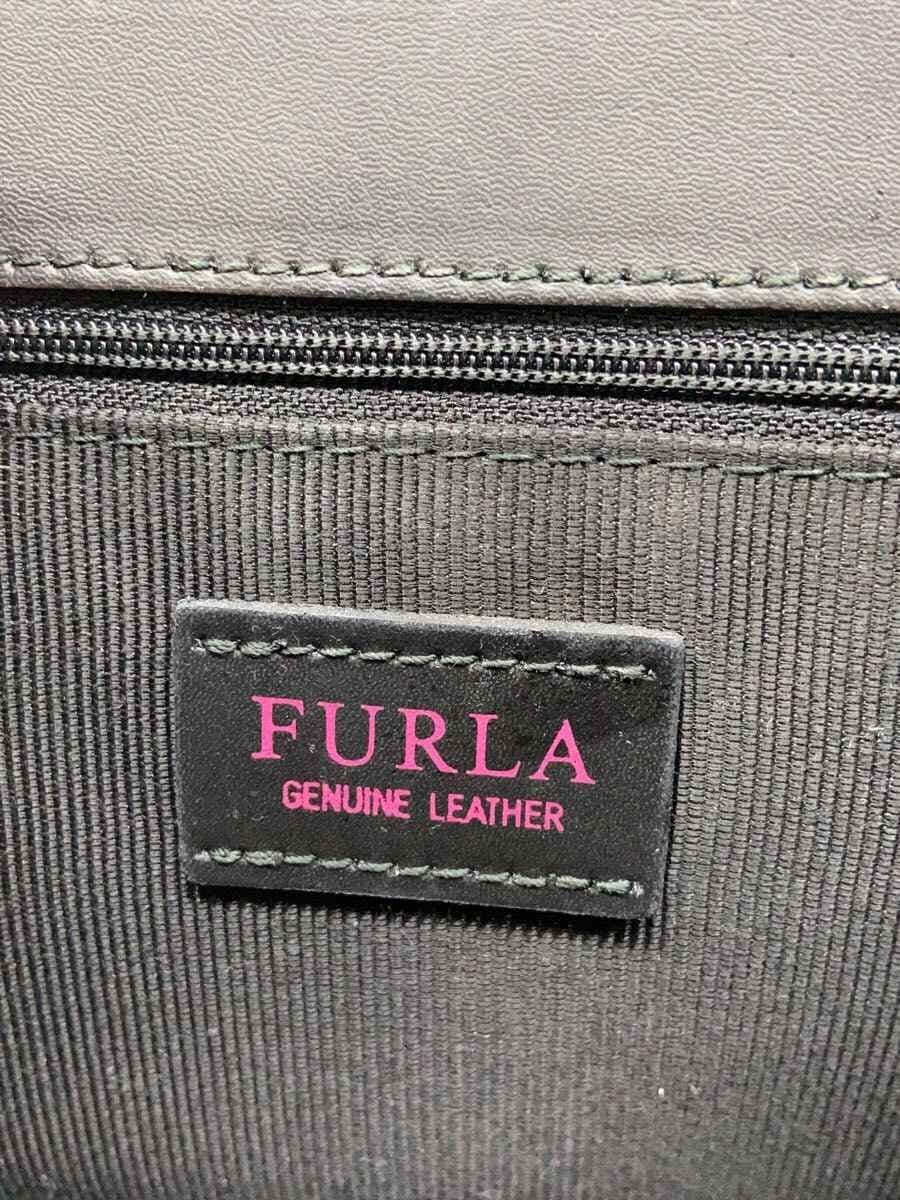 FURLA Shoulder Bag Leather BLK 5