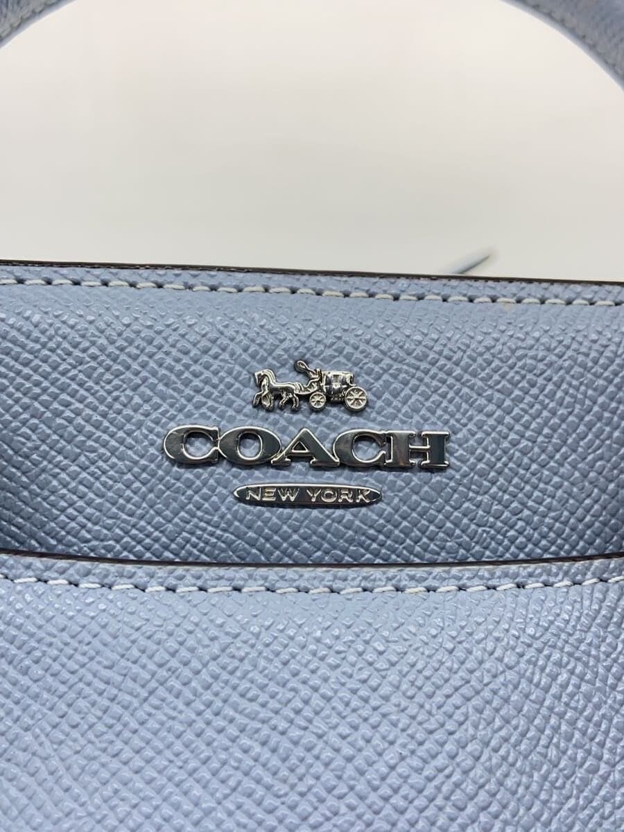 COACH Handbag Leather BLU H2379-CH297 5