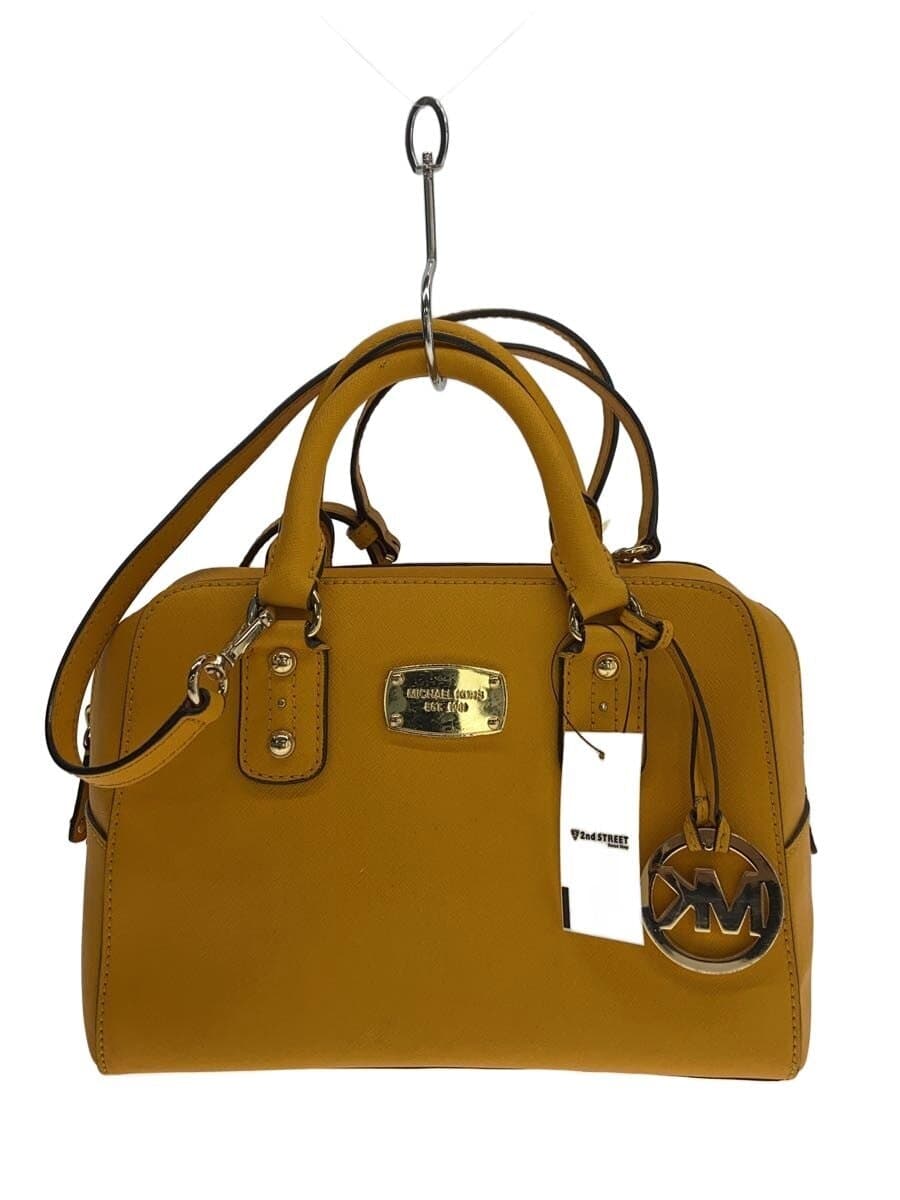 MICHAEL KORS Handbag Leather YLW Solid 35S3GSA1L