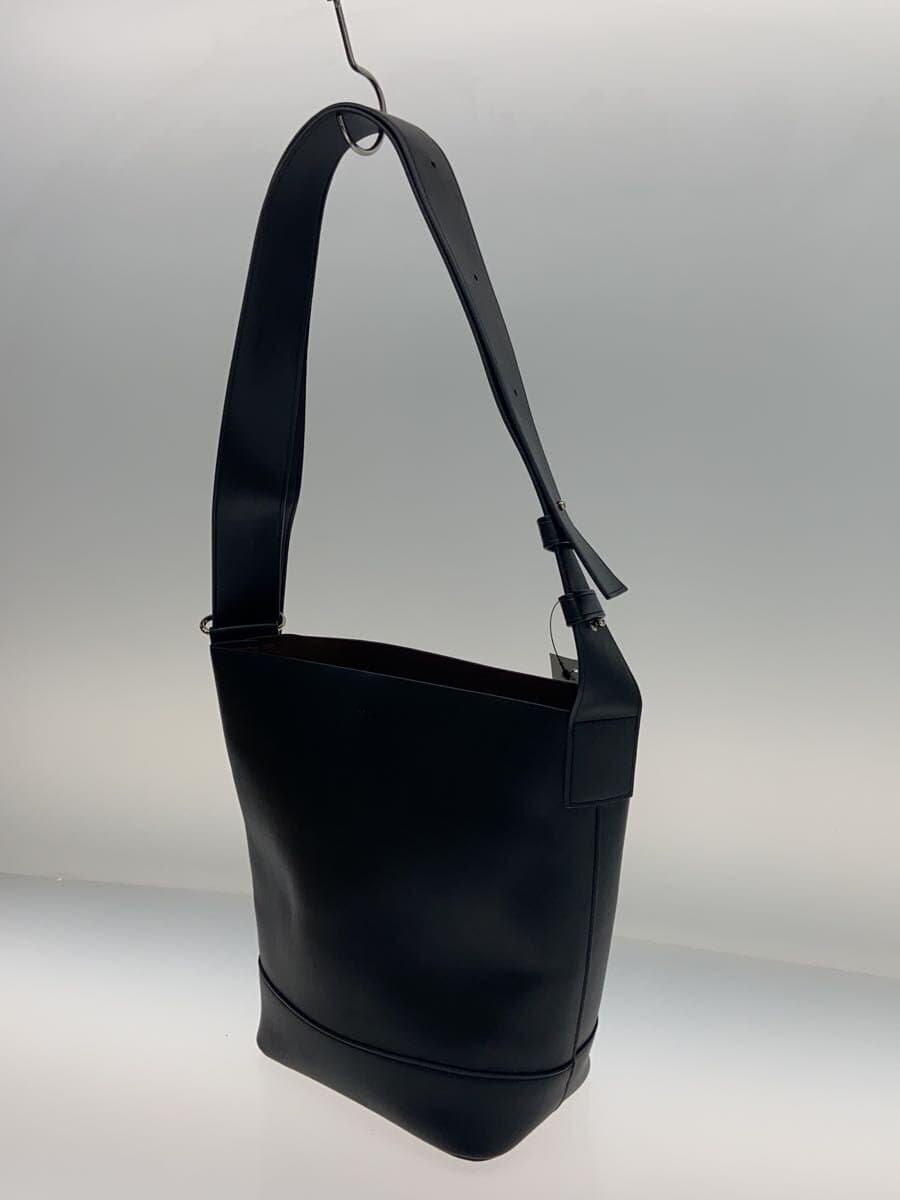 Other Brand Shoulder Bag Leather BLK Solid 2