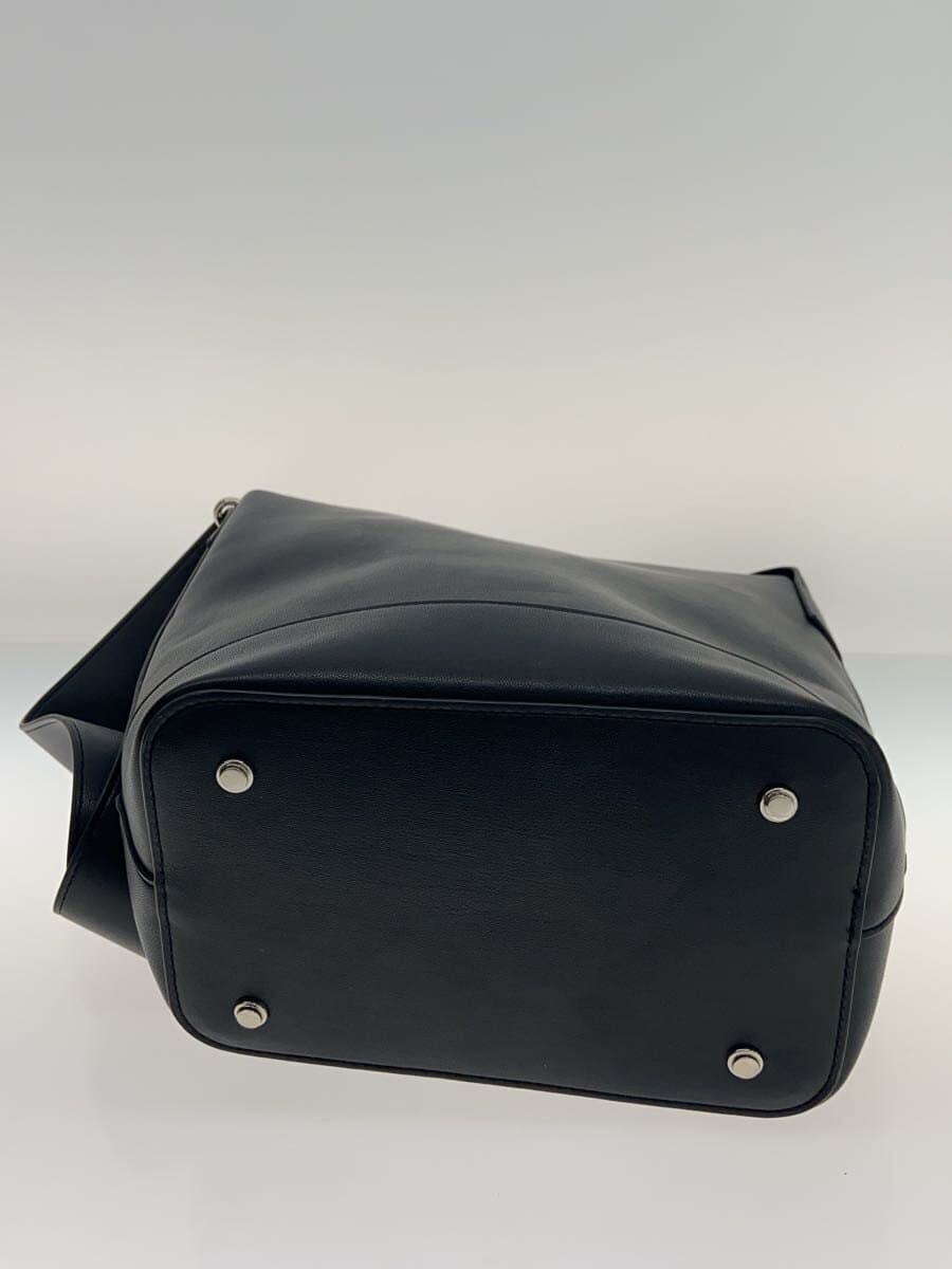 Other Brand Shoulder Bag Leather BLK Solid 4