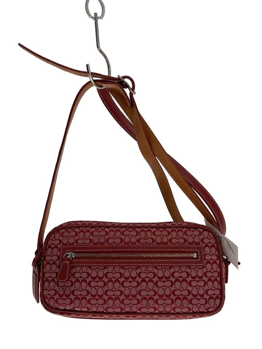 COACH Shoulder Bag Nylon RED a32-6341