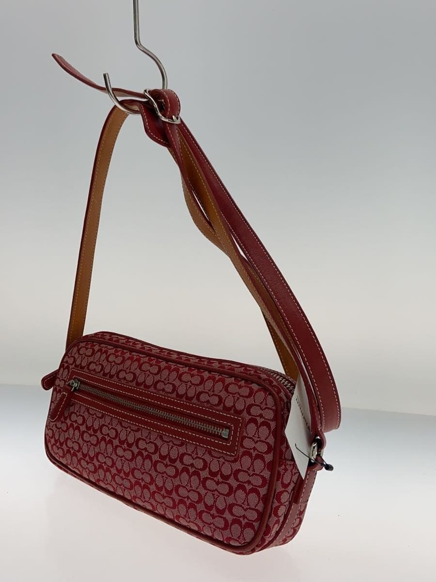 COACH Shoulder Bag Nylon RED a32-6341 2