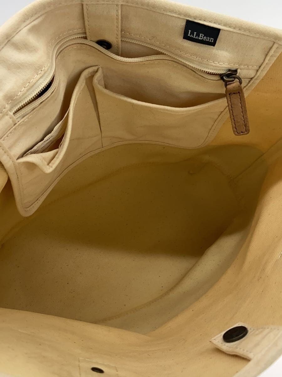 L.L.Bean Tote Bag Canvas CRM Solid 6