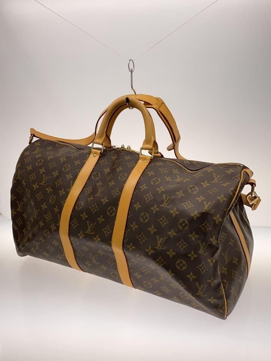 LOUIS VUITTON Keepall Bandoulière 55 Monogram Canvas PVC BRW M41414 2