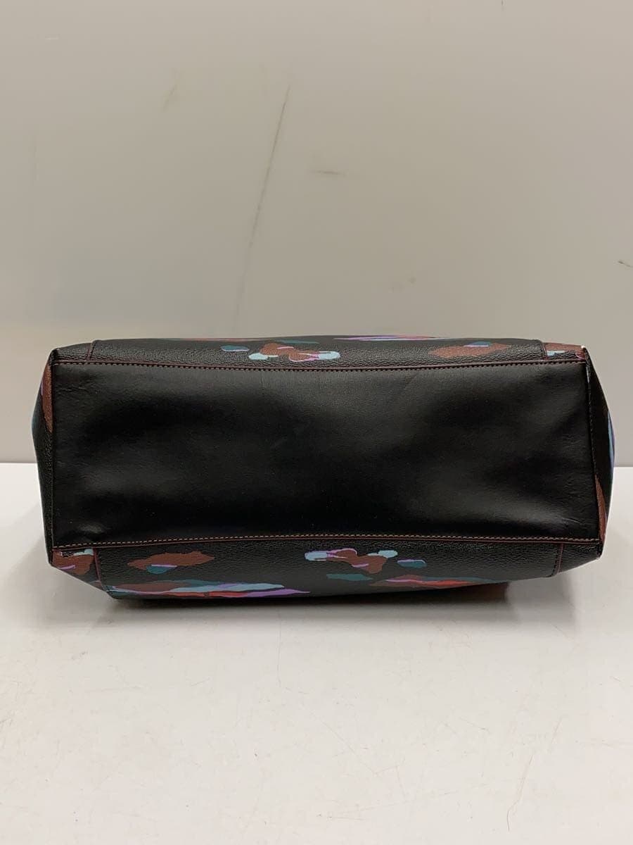 COACH Tote Bag PVC BLK All Over Pattern 4