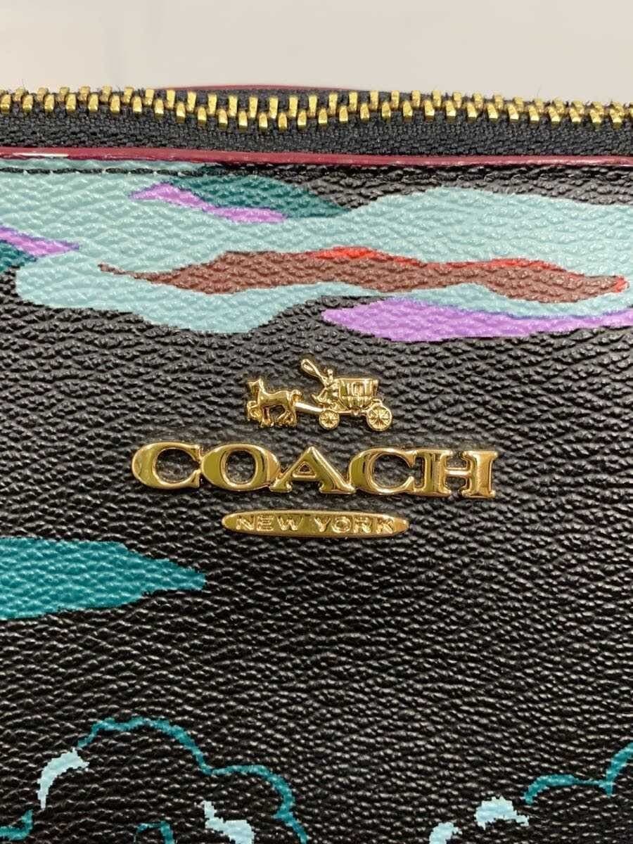 COACH Tote Bag PVC BLK All Over Pattern 5