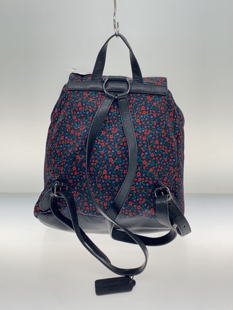 COACH Backpack Nylon Black Floral Pattern F5934 3