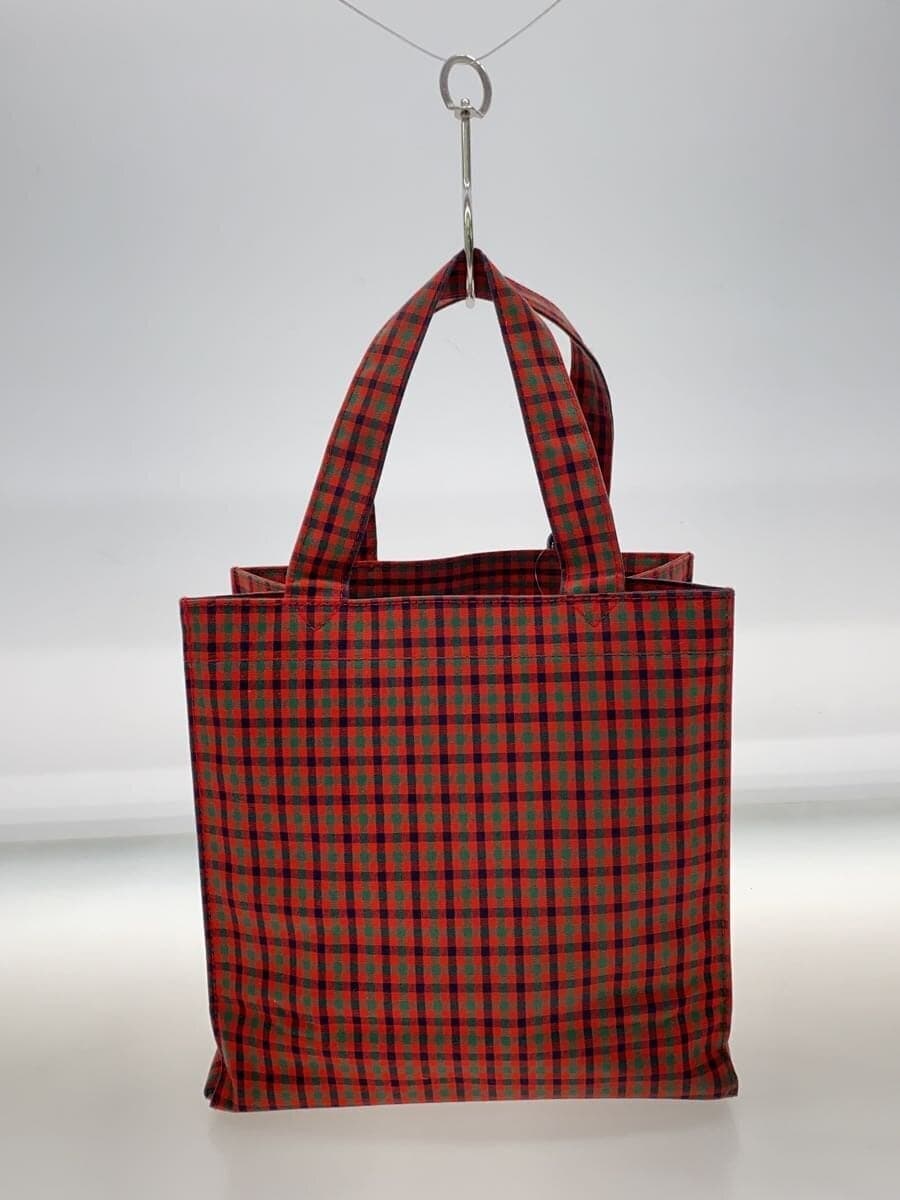 Familiar tote bag Cotton RED Check 260051 3