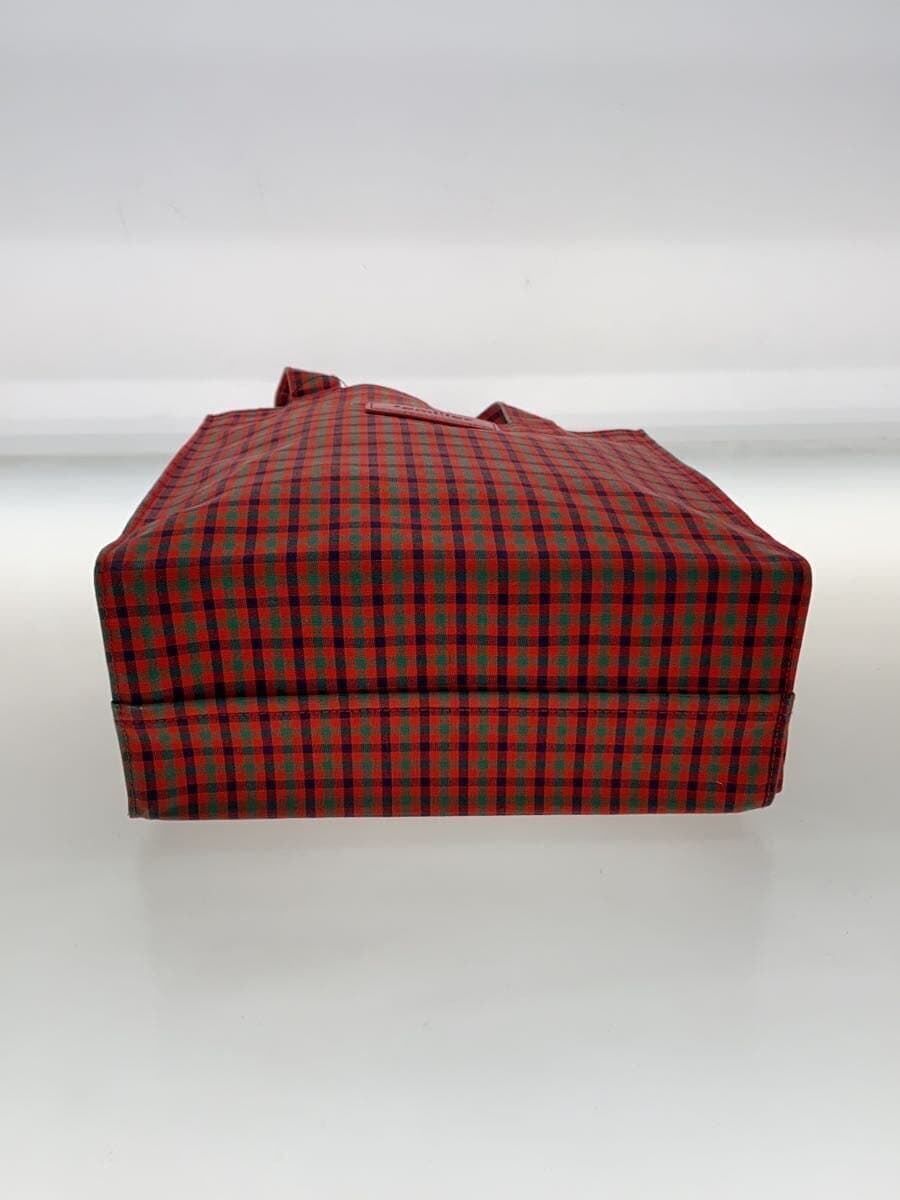 Familiar tote bag Cotton RED Check 260051 4