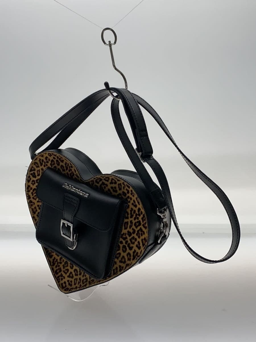 Dr. Martens 25SS Leopard Print Kiev Leather Heart-Shaped Bag BLK Leopard 2