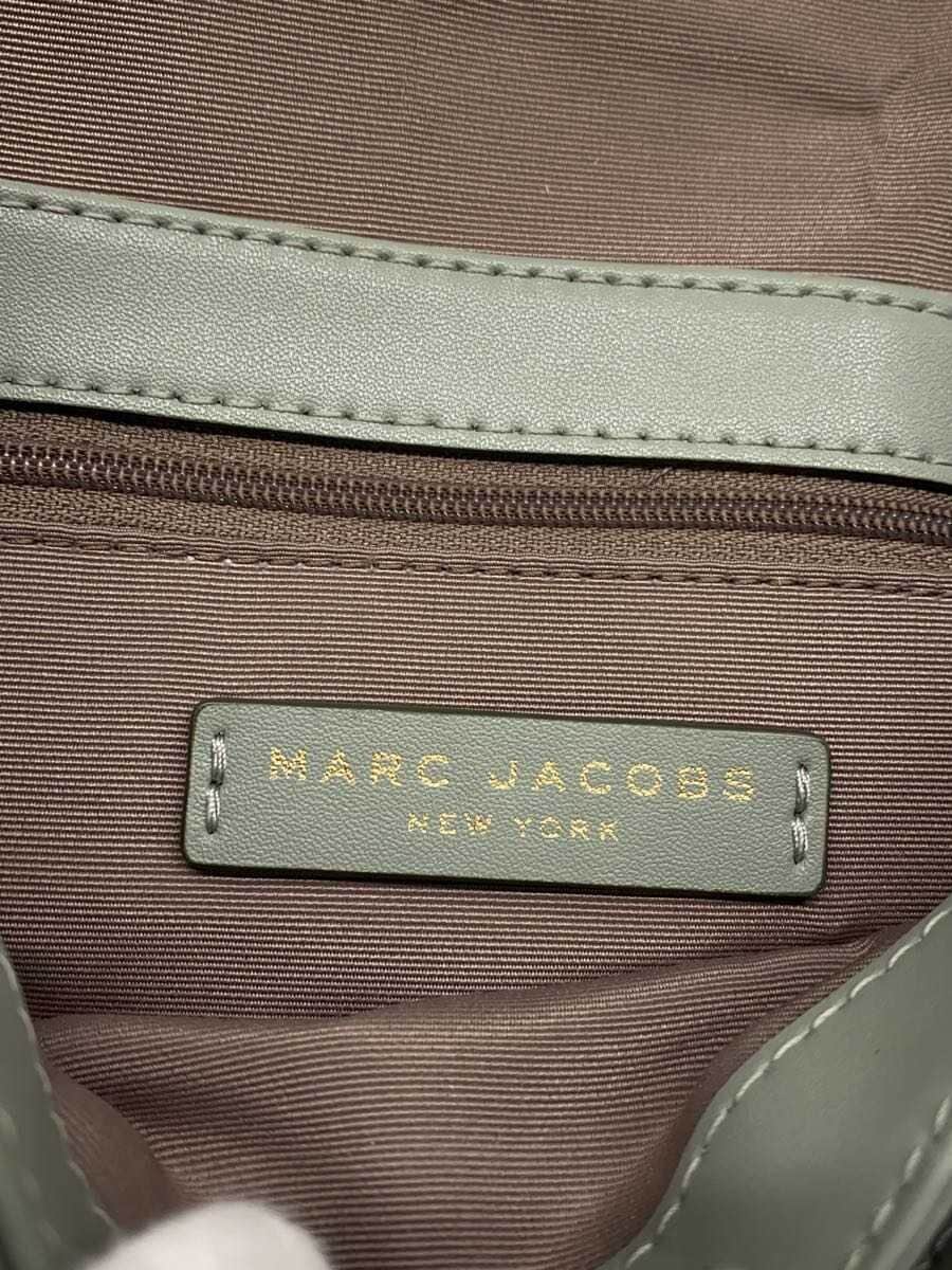 MARC JACOBS Shoulder Bag Leather GRN Solid Inside With Stain 5