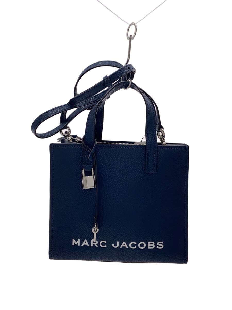 MARC JACOBS Shoulder Bag Leather NVY Solid Misshapen