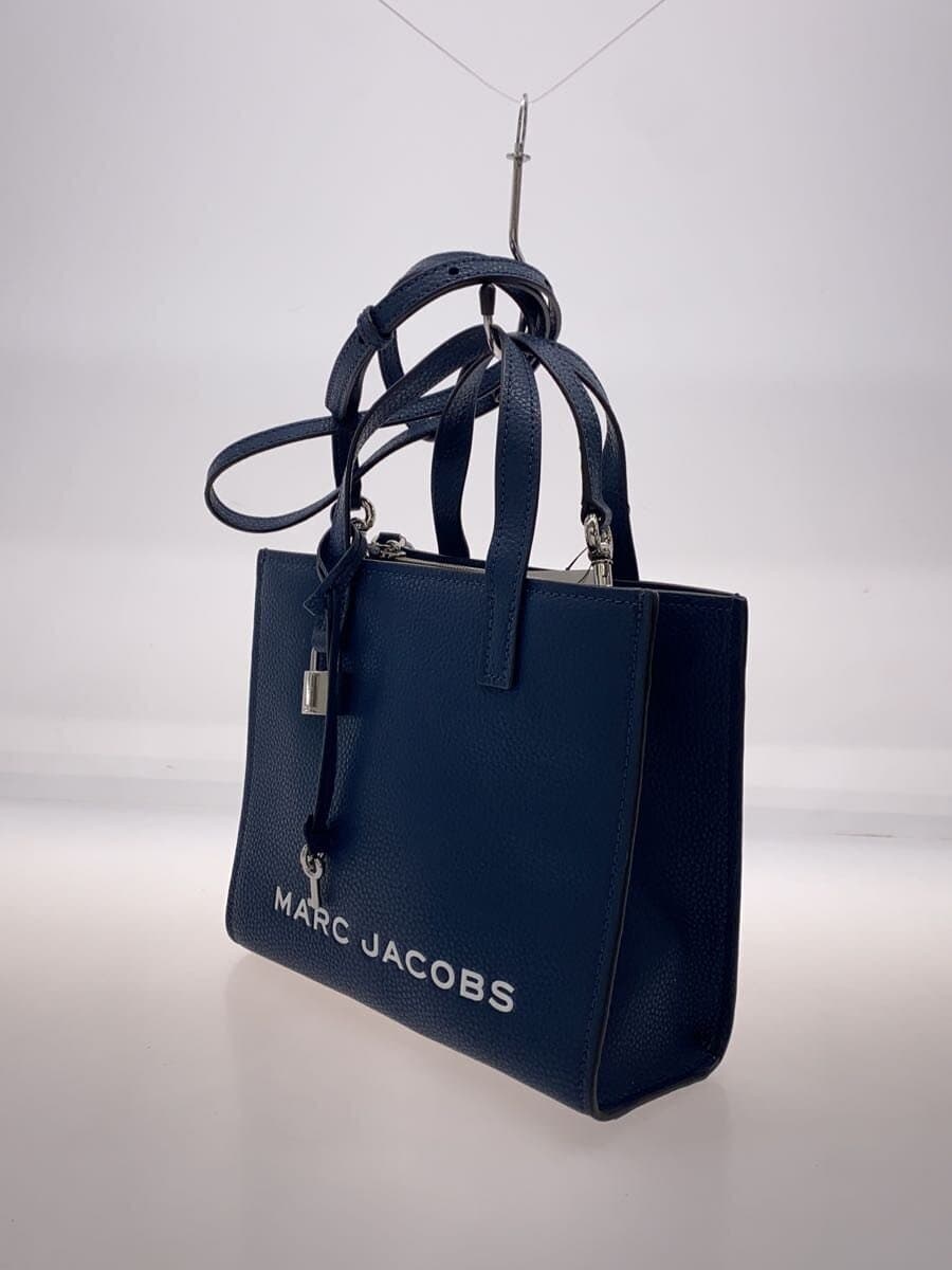 MARC JACOBS Shoulder Bag Leather NVY Solid Misshapen 2