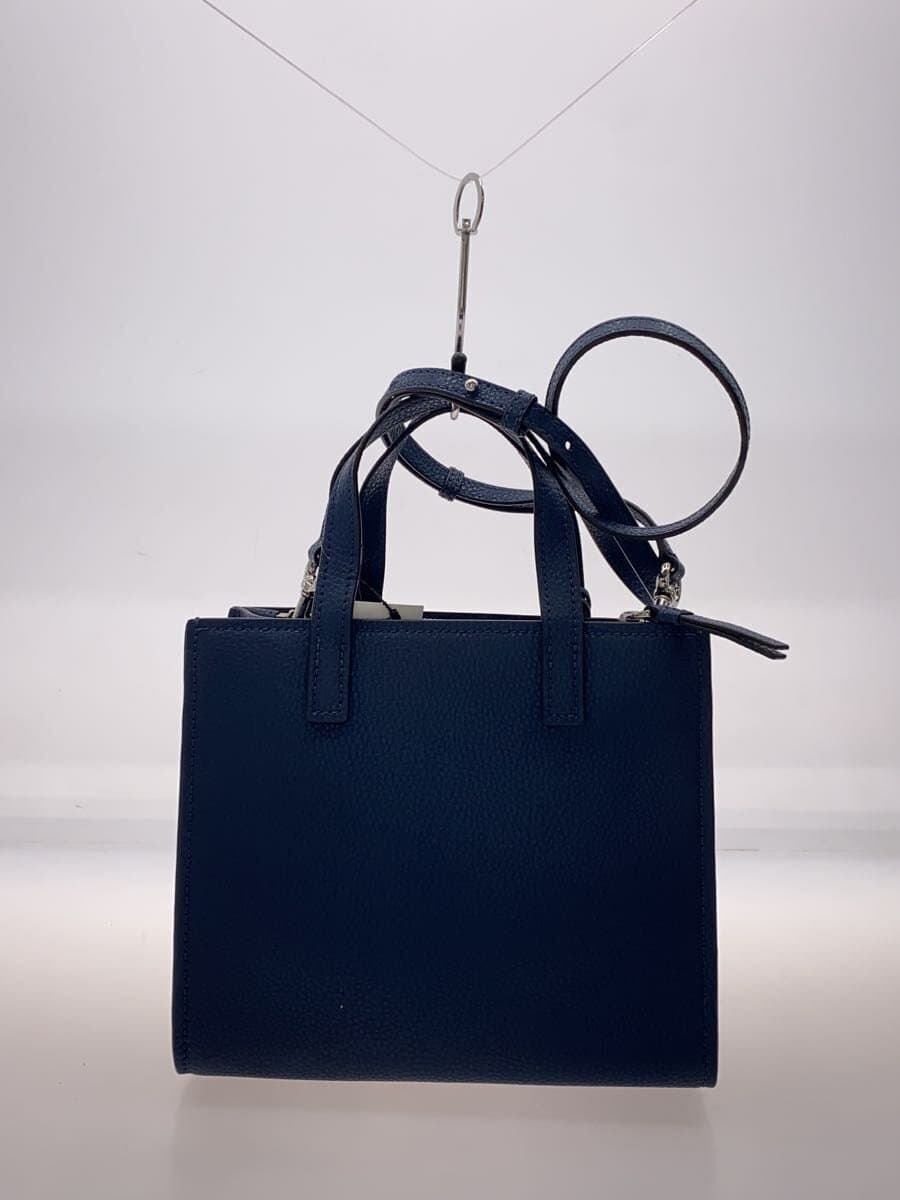 MARC JACOBS Shoulder Bag Leather NVY Solid Misshapen 3