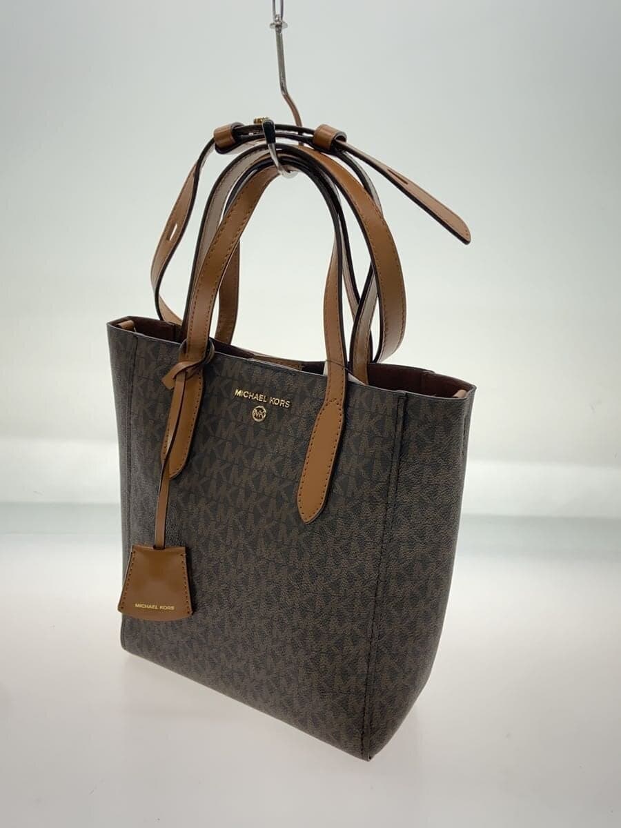 MICHAEL KORS Handbag PVC BRW All Over Pattern 30T1G5ST0B 2