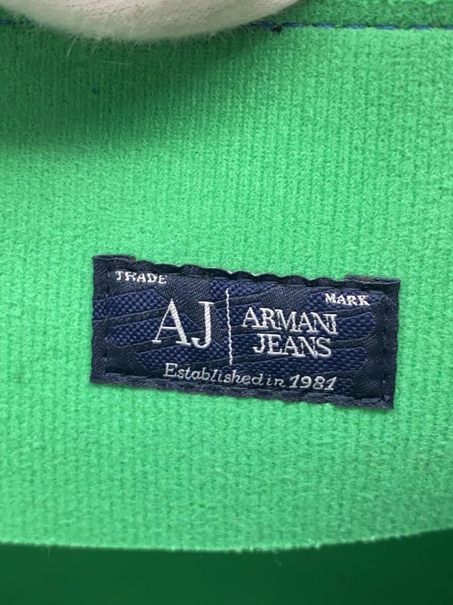 ARMANI JEANS bag leather blue solid color 5