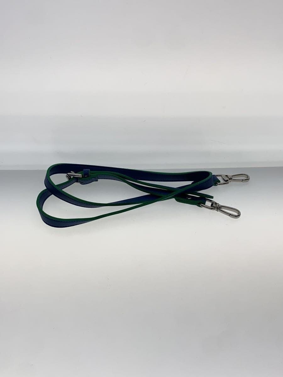 ARMANI JEANS bag leather blue solid color 7