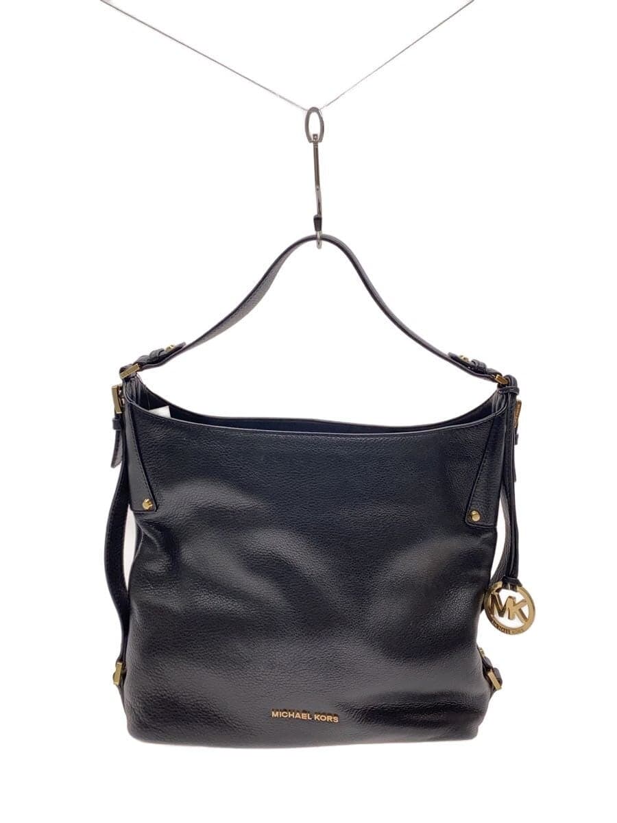 MICHAEL KORS Handbag Leather Black Solid Color