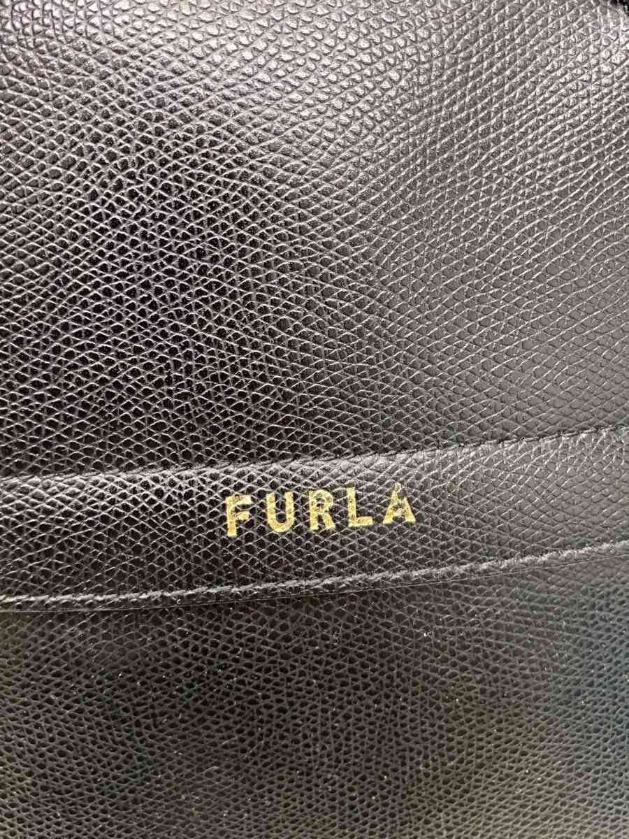 FURLA Shoulder Bag Leather BLK 5