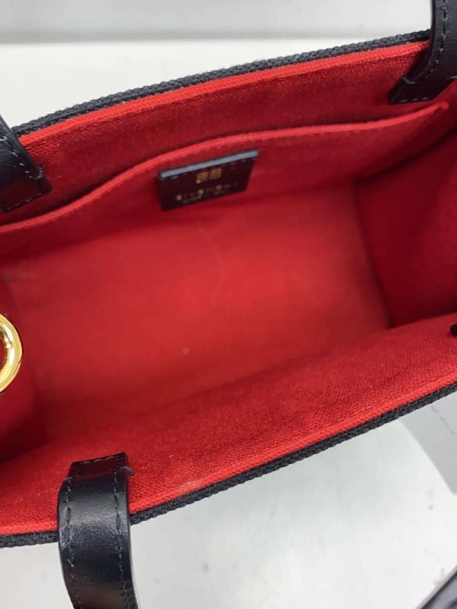 GIVENCHY Shoulder Bag Canvas BLK G-TOTE Scuff With Stain 6