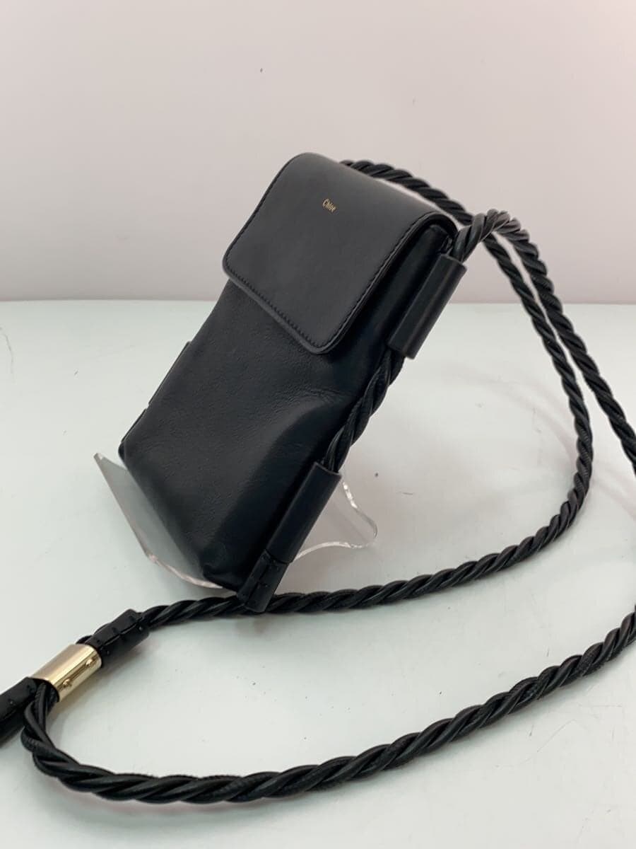 Chloe Shoulder Bag Faux Leather BLK 2