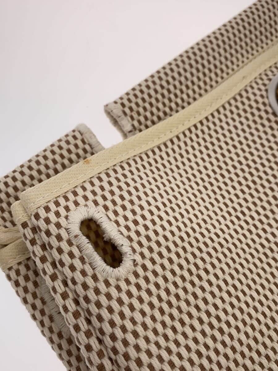 HERMES Shoulder Bag Canvas BLK Solid 9