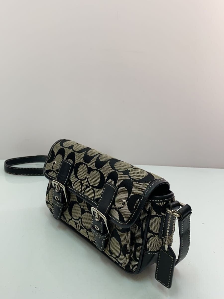 COACH Mini Field Signature Canvas GRY 2