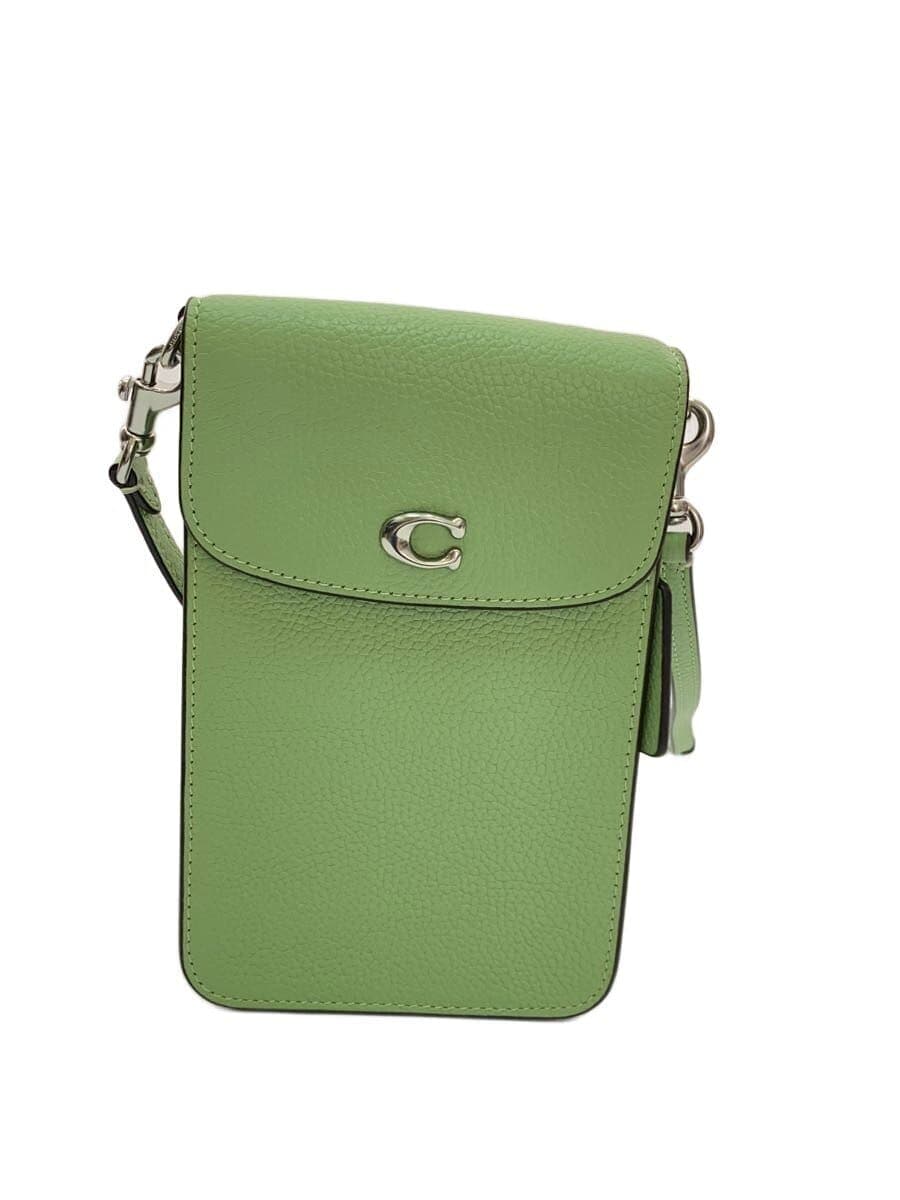COACH Shoulder Bag Leather GRN Plain CH815