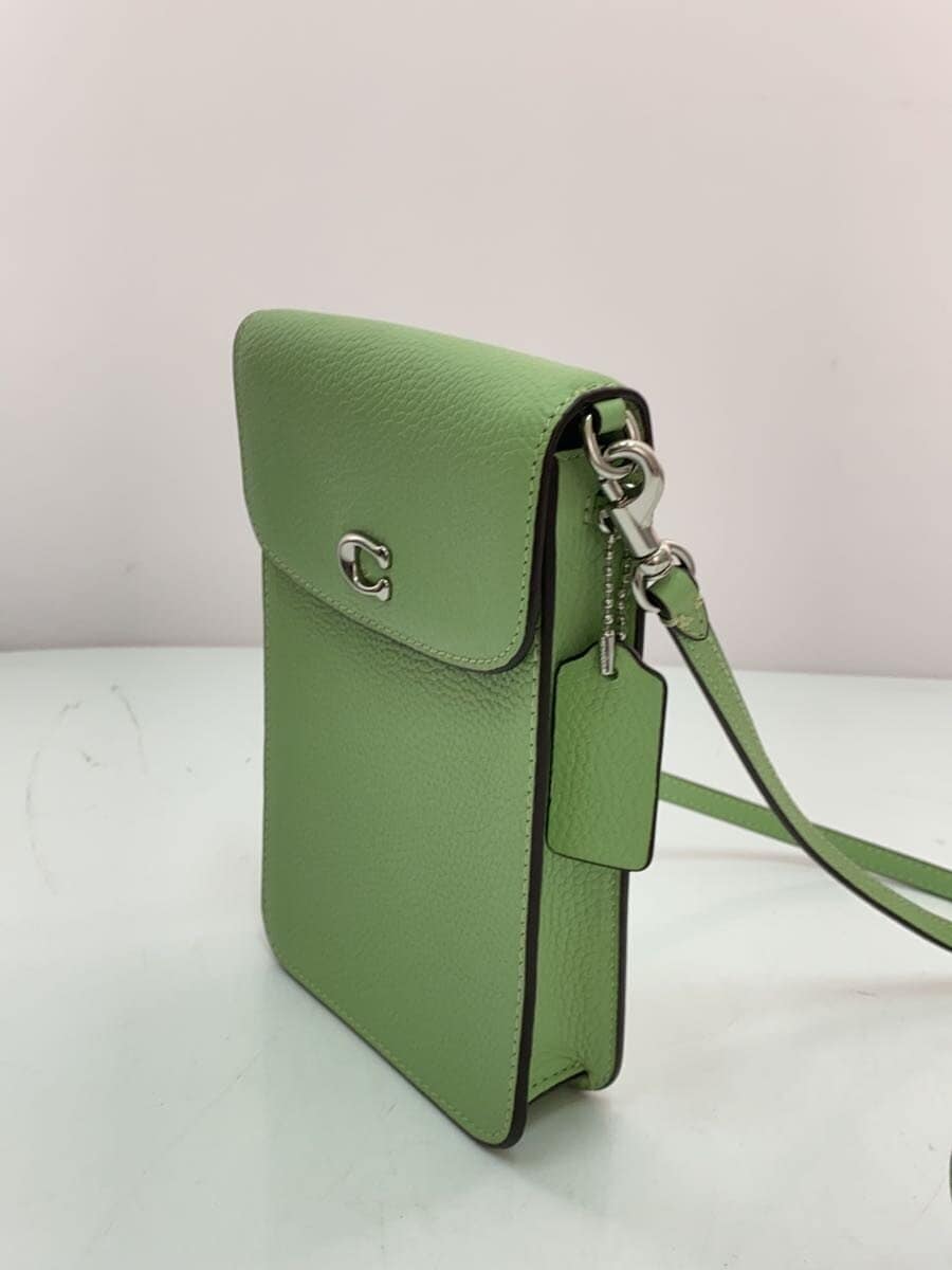 COACH Shoulder Bag Leather GRN Plain CH815 2