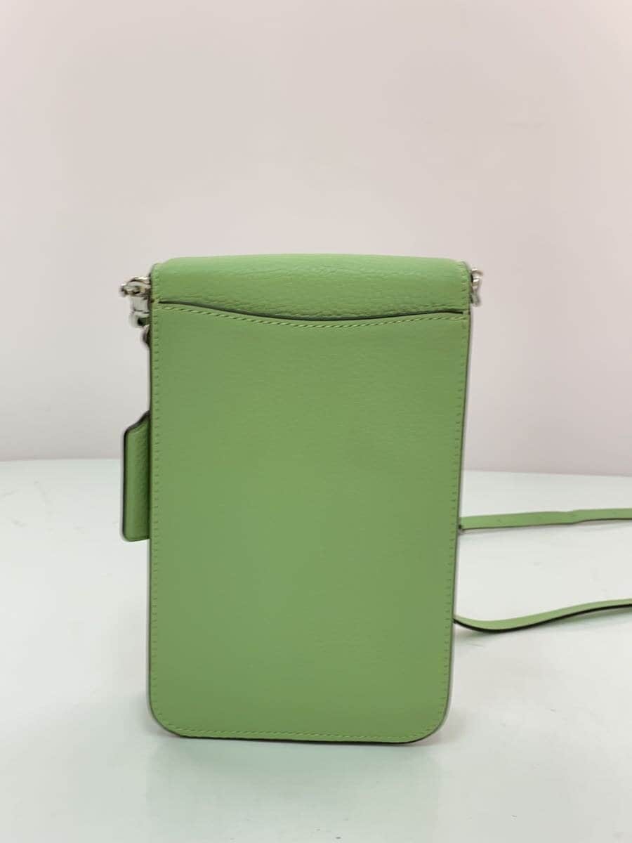 COACH Shoulder Bag Leather GRN Plain CH815 3