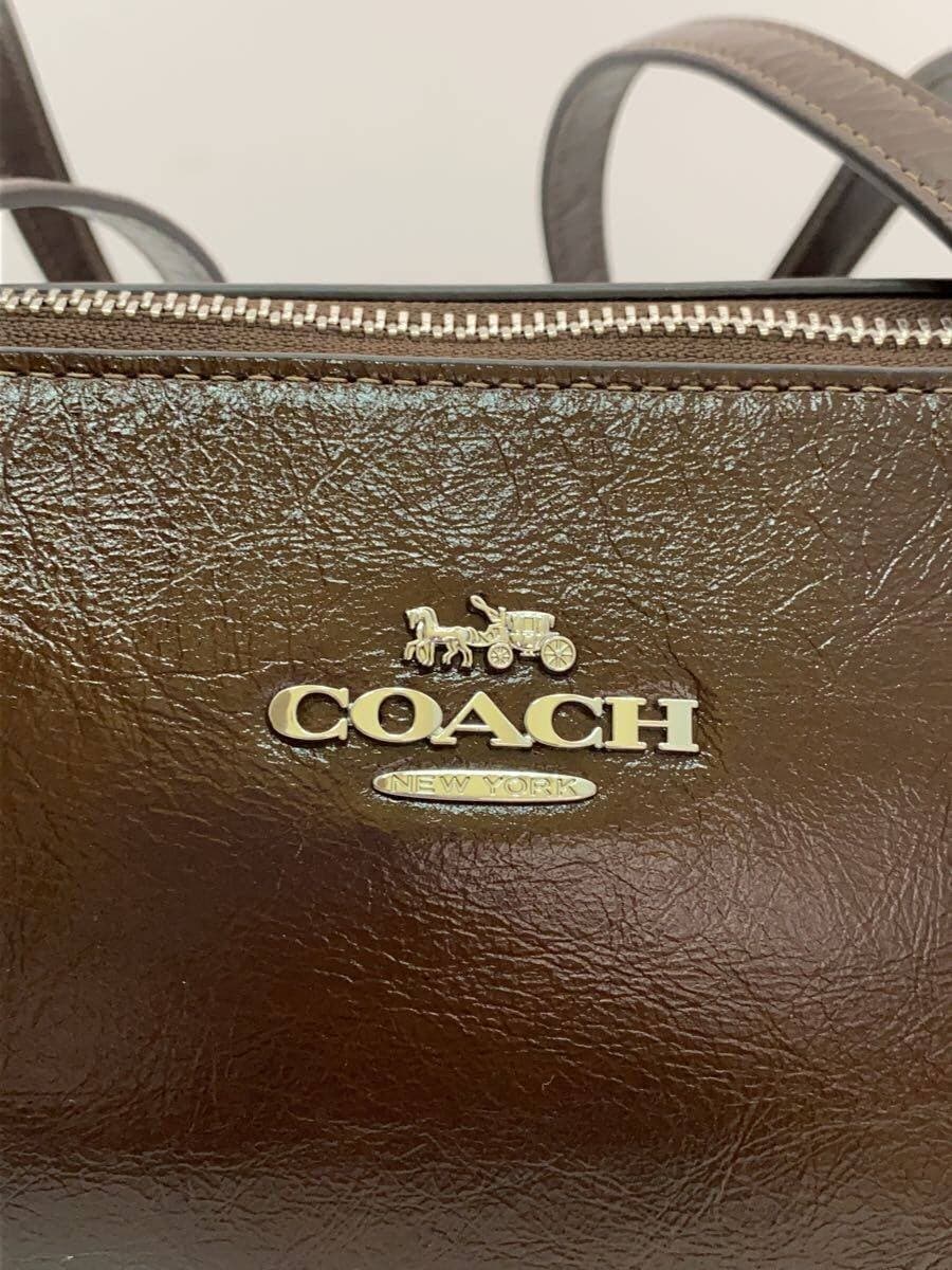 COACH handbag leather BRW plain CBJ05 5