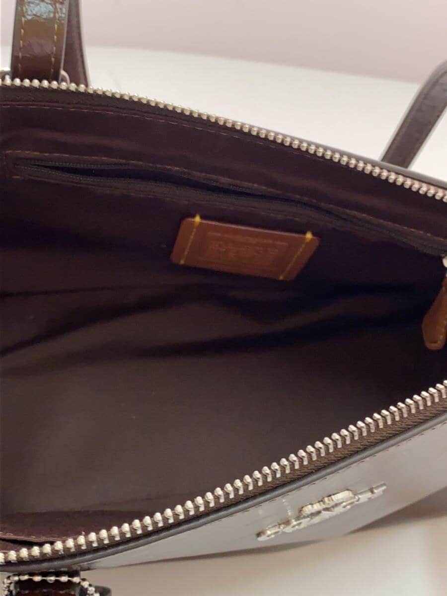 COACH handbag leather BRW plain CBJ05 6