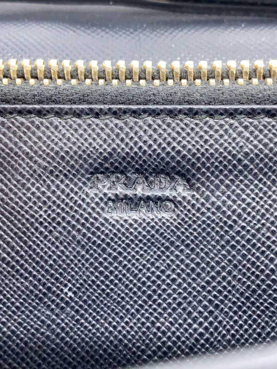 PRADA Shoulder Bag Leather BLK 5