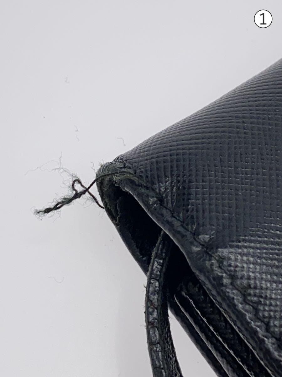 PRADA Shoulder Bag Leather BLK 7