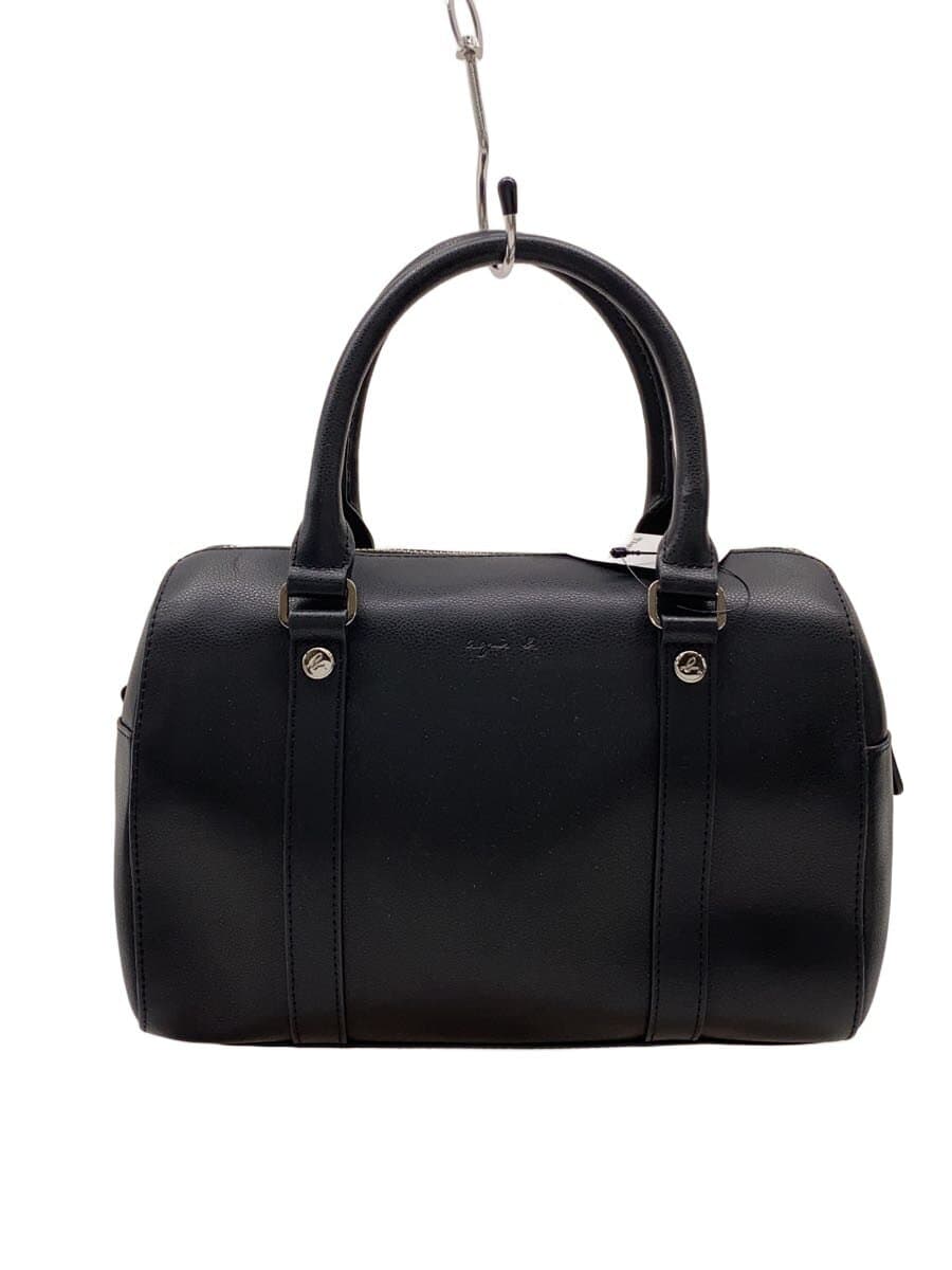agnes b. Shoulder Bag Cowhide BLK CR11T-04