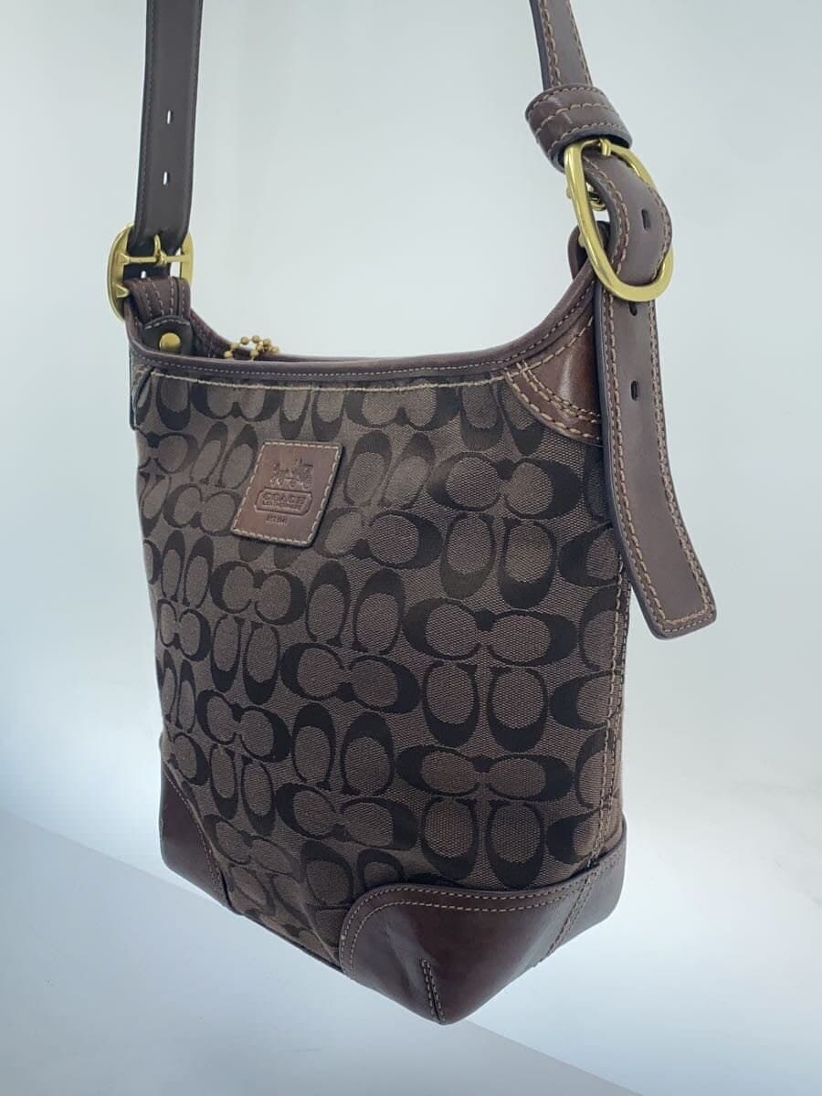 COACH Shoulder Bag Canvas BRW Monogram 12390 2
